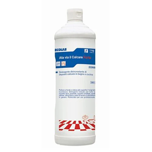 Disincrostante forte anticalcare per bagno e cucina Ecolab Ata Via Il Calcare Forte 12x1 litro DISPONIBILE IN 7 GIORNI LAVORATIVI