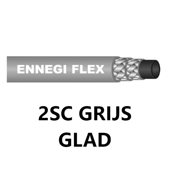 Slang 2SC-10- 420 Bar 150°C grijs glad