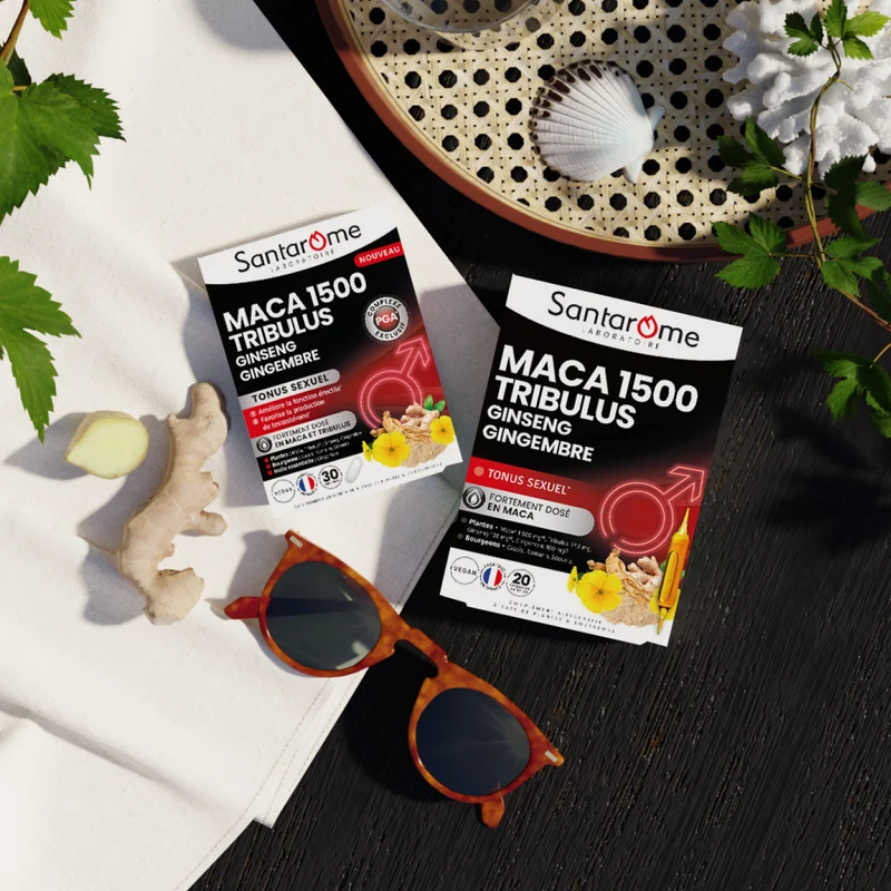 Maca 1500 Tribulus Ginseng Gingembre - 20 ampoules
