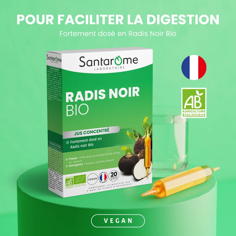Radis Noir Bio - 20 ampoules