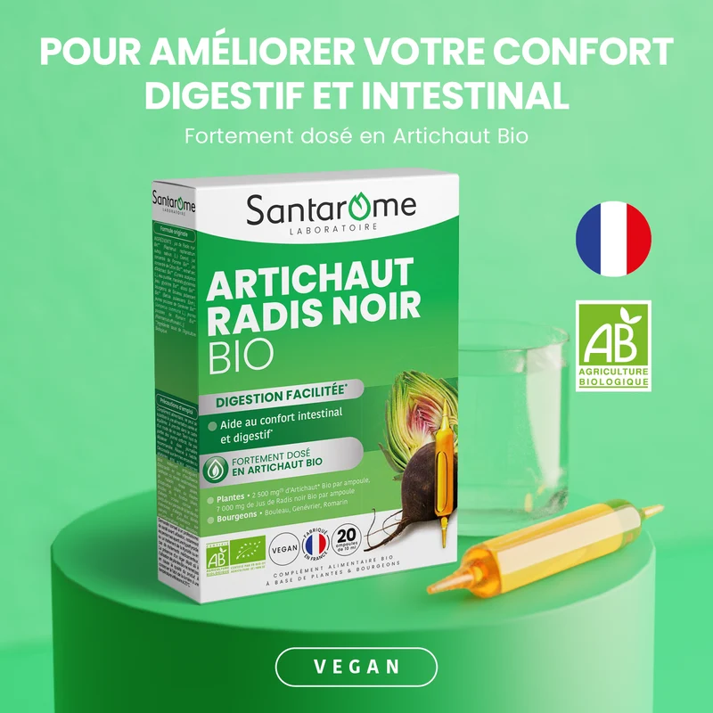 Artichaut Bio Radis Noir Bio - 20 ampoules