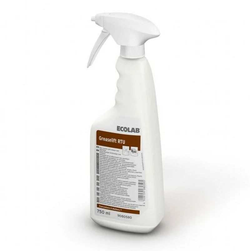 Sgrassante superconcentrato per piastre e forni Ecolab Greaselift RTU 750 ml DISPONIBILE IN 7 GIORNI LAVORATIVI