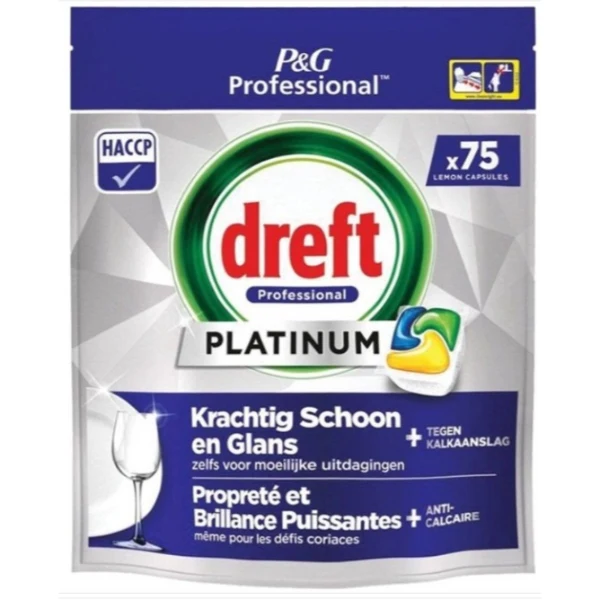 Dreft Prof. Platinum All-in-1 Regular vaatwastab. - 75 stuks