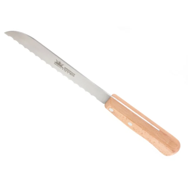 Prof. koolmes Metallo gekarteld - houten handvat - carbon 180 mm lemmet