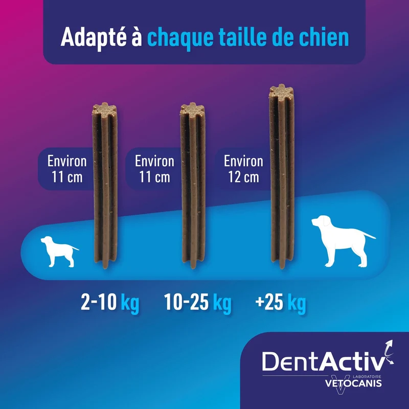 DentActiv Action 7 Sticks Dentaire Petit Chien