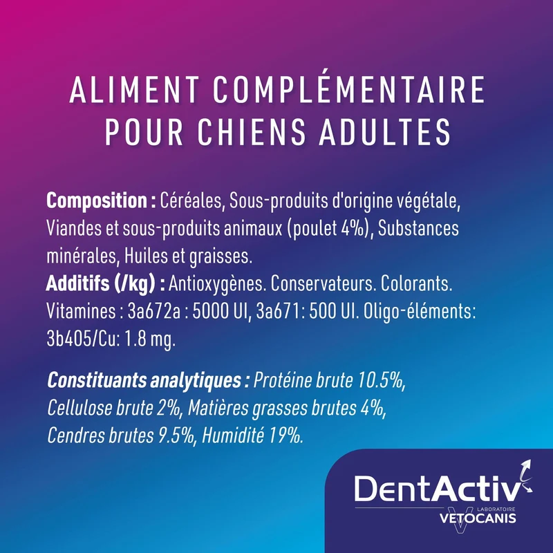 DentActiv Action 7 Sticks Dentaire Petit Chien