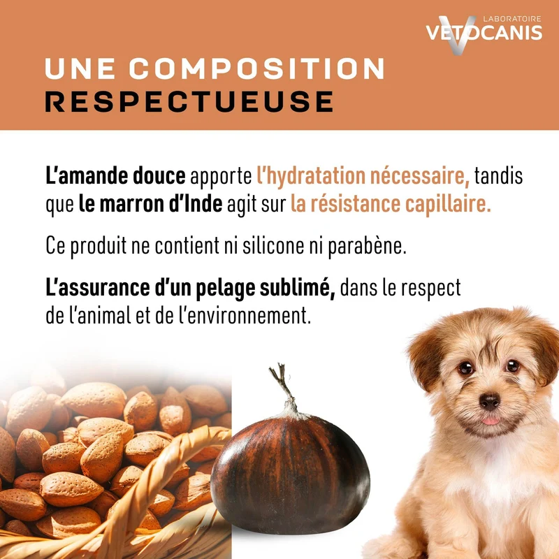 Shampoing pour Chiot, Extrait Amande Douce. 300ml