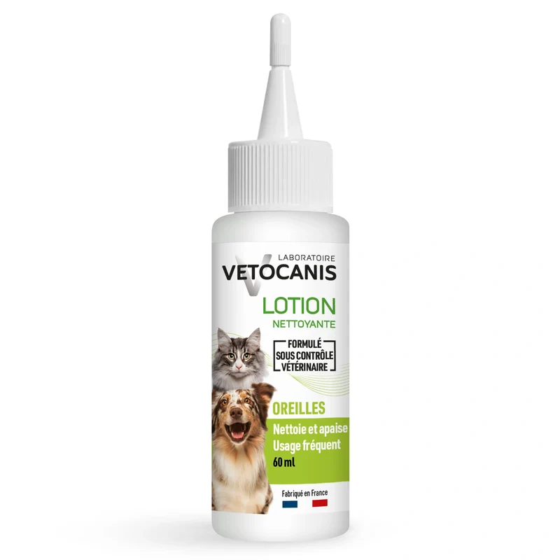 Lotion Nettoyante des Oreilles pour Chat et Chien 60ML