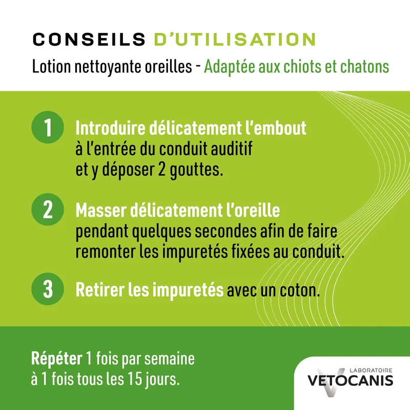 Lotion Nettoyante des Oreilles pour Chat et Chien 60ML