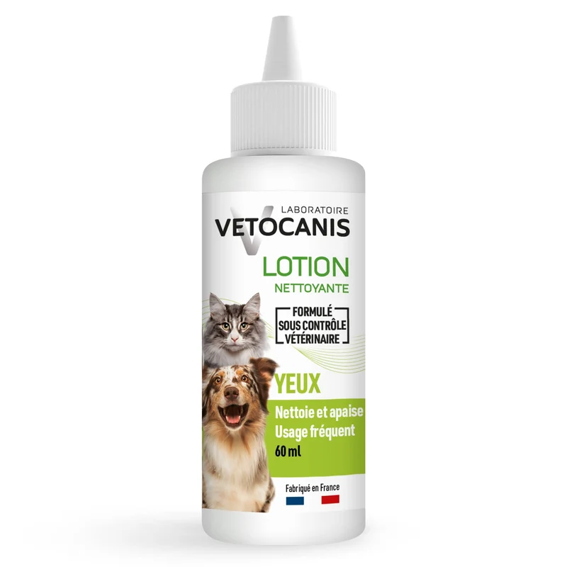 Lotion Nettoyante des Yeux pour Chien et Chat