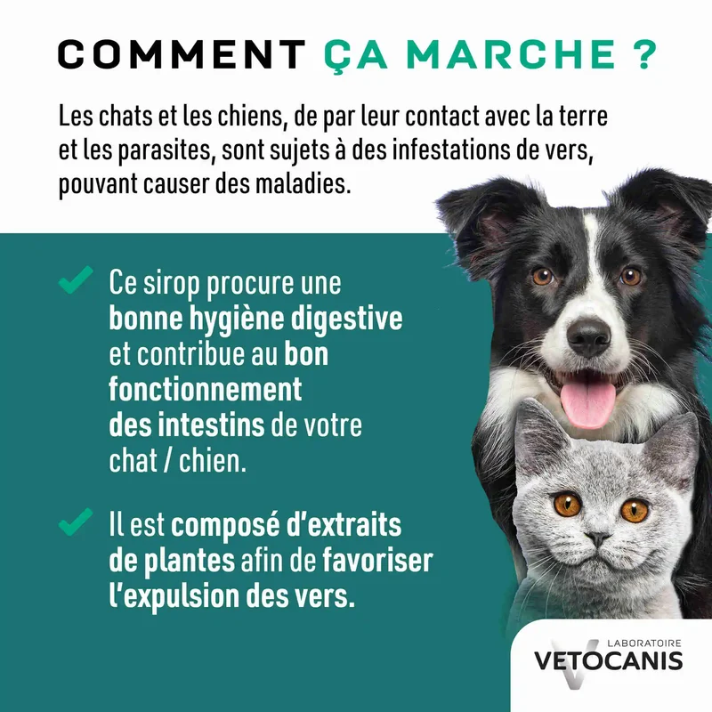 VERSTOP Sirop aide à l'hygiène digestive pour Chien et Chat 125ml