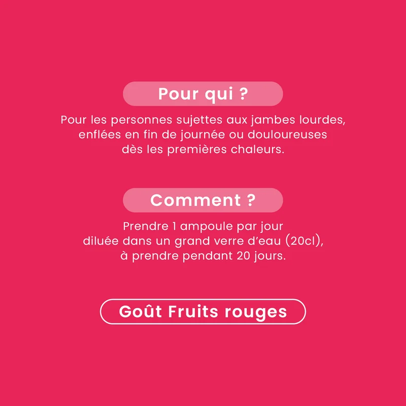 Fluidiveine Jambes Légères Bio - 20 ampoules