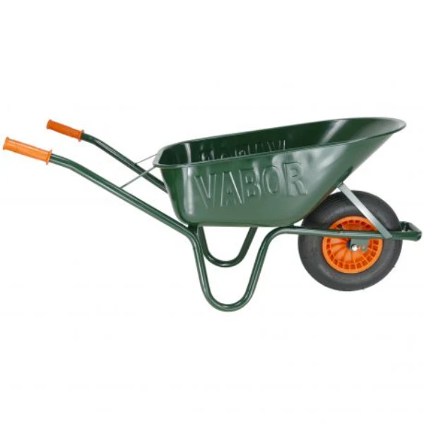Vabor kruiwagen R801-PA - groen gelakt - 90 liter - 2 ply luchtband - PP velg