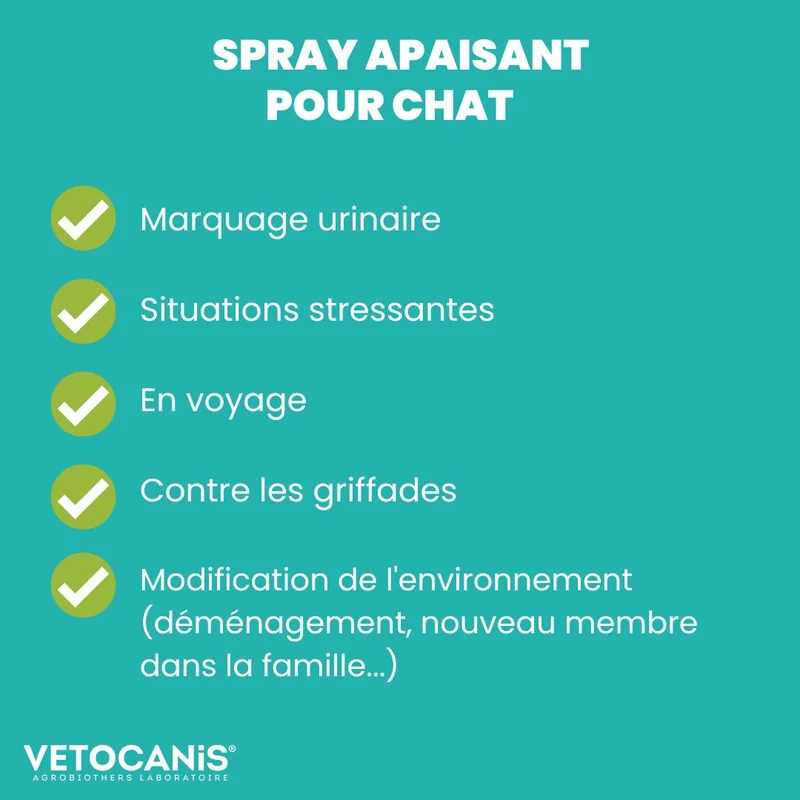 Spray Anti Stress apaisant et calmant pour chat