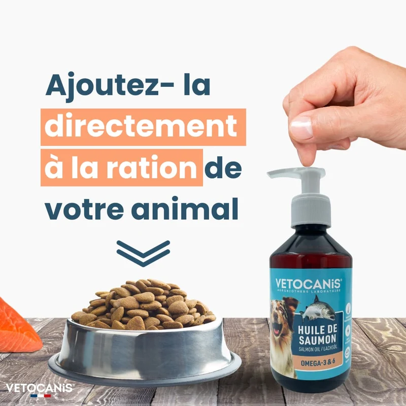 Huile de saumon pour Chien et Chat