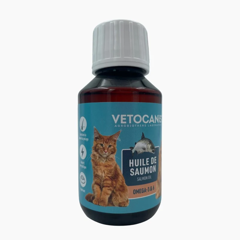 Huile de saumon pour Chien et Chat