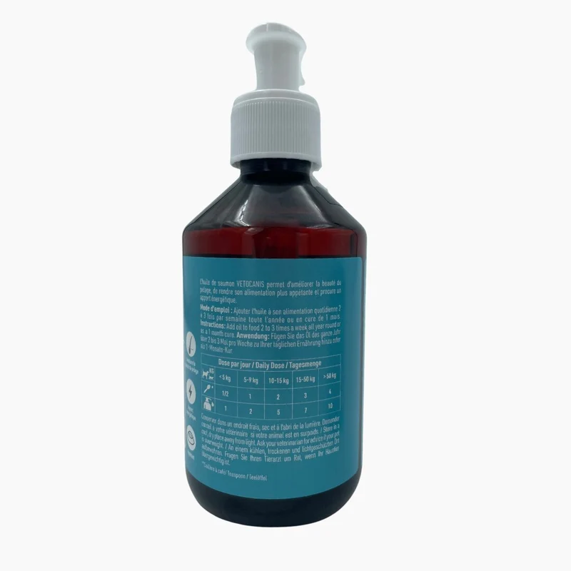 Huile de saumon pour Chien et Chat