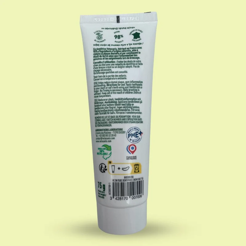Dentifrice Naturel pour Chien et Chat