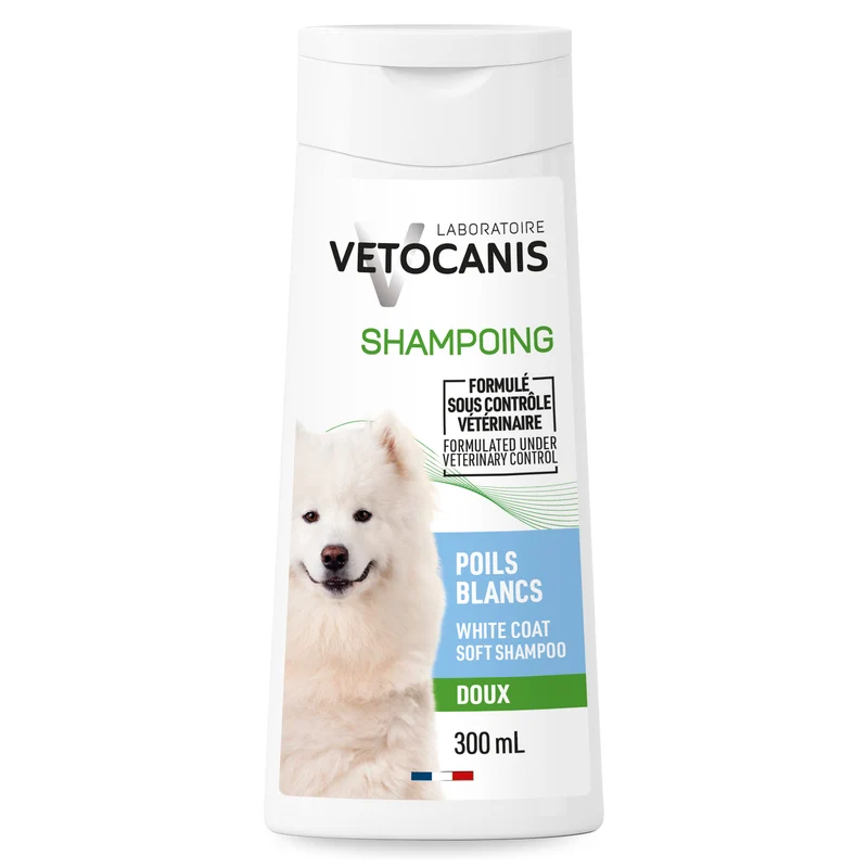 Shampoing Poils Blancs pour Chien, Camomille. 300ml