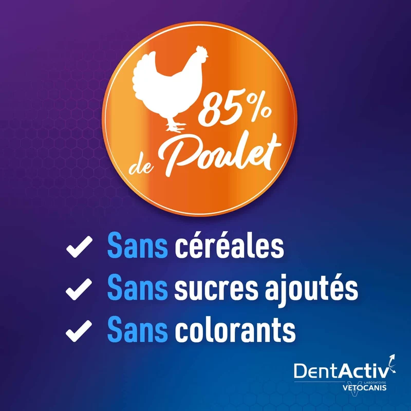 Bâtonnets Hygiène Bucco-Dentaire pour Chat, DentActiv