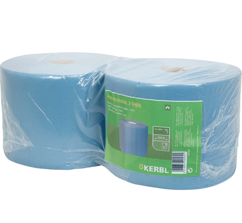 Papierrol mini blauw - 2 stuks