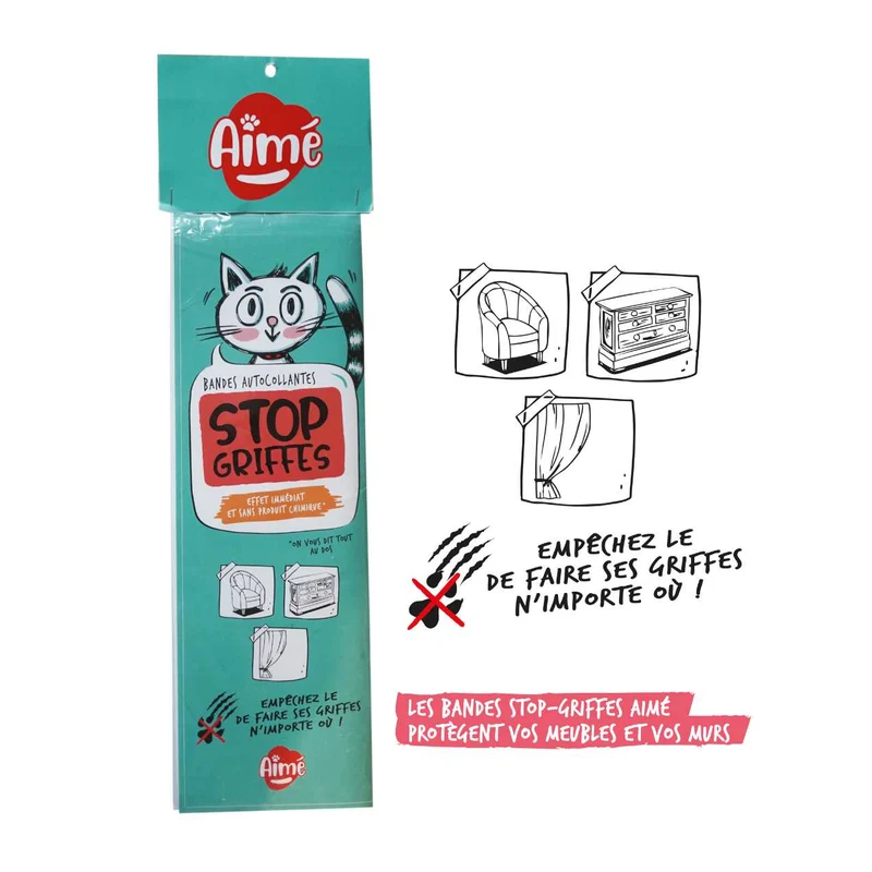 Bandes adhésives anti-griffes pour Chat
