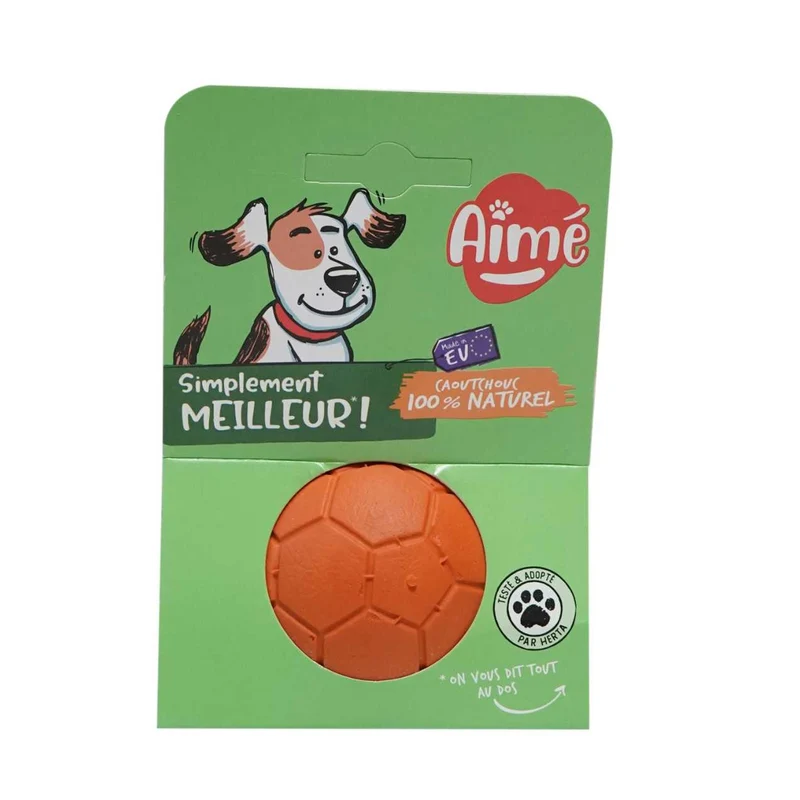 Balle en caoutchouc naturel pour Chien