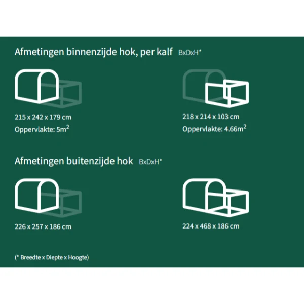 Calf-O-Tel XL-5 met 4-delig hekwerk met vastzetsysteem