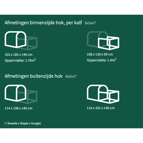 Calf-O-Tel Comfort met 4-delig hekwerk