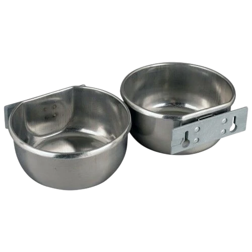 Voer/drinkbak 850ml met wandhouder - per stuk