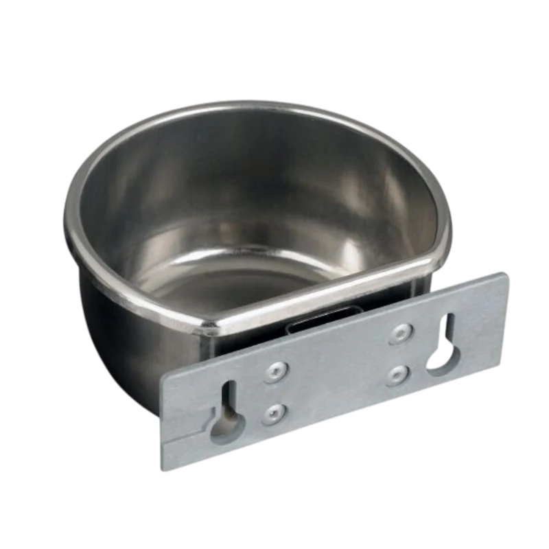 Voer/drinkbak 400ml met wandhouder