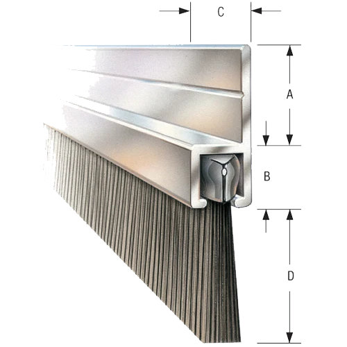 90° Angled Flange Bristle Strip