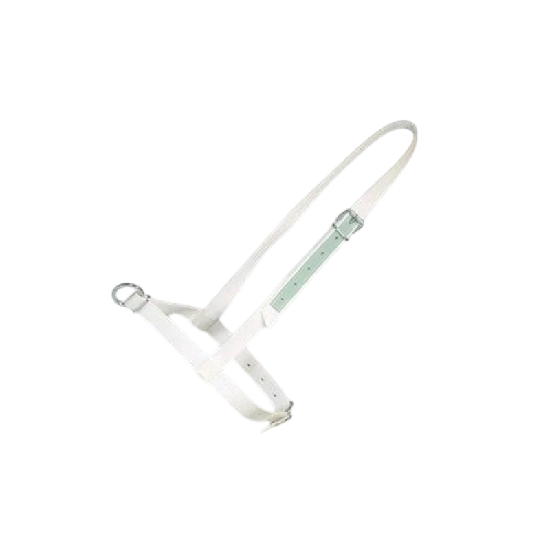 Halster stier nylon met leer verstevigd