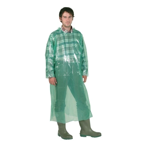 Bezoekersjas PE - groen 135 cm - 20 stuks
