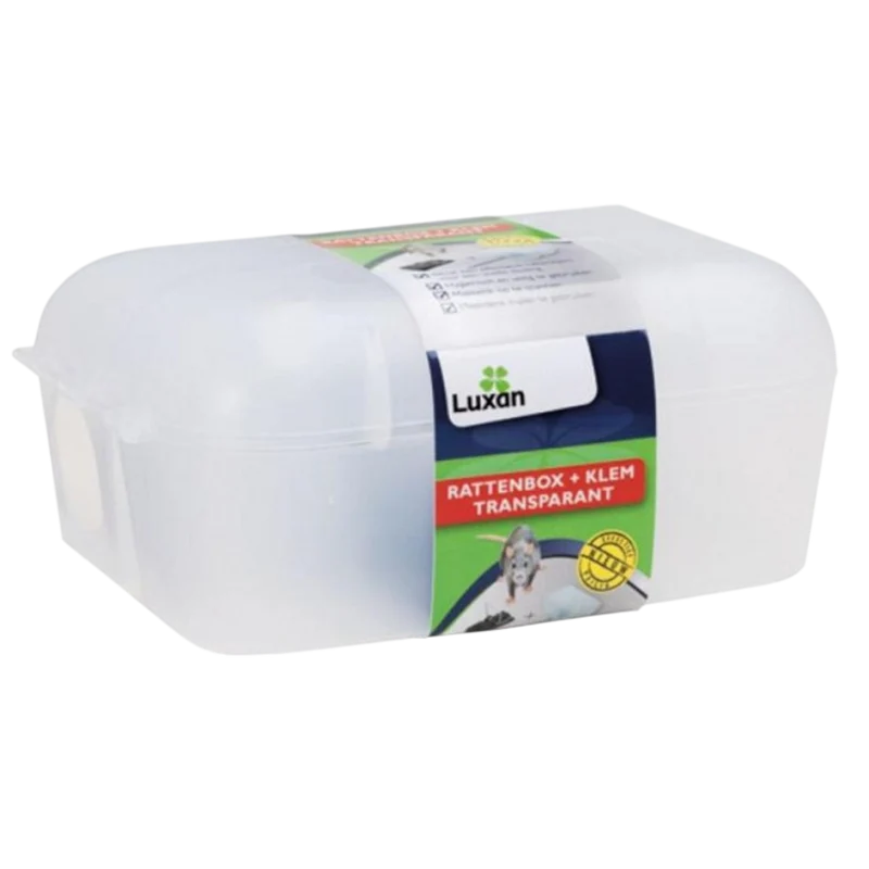 Luxan rattenbox + klem transparant