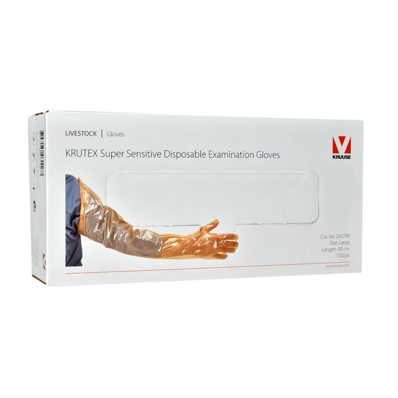 Inseminatie-/ opvoelhandschoen Krutex Super - Oranje - 90 cm (100 stuks)