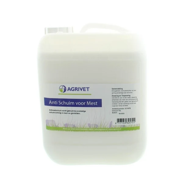 Agrivet anti-schuim voor mest - 10 liter