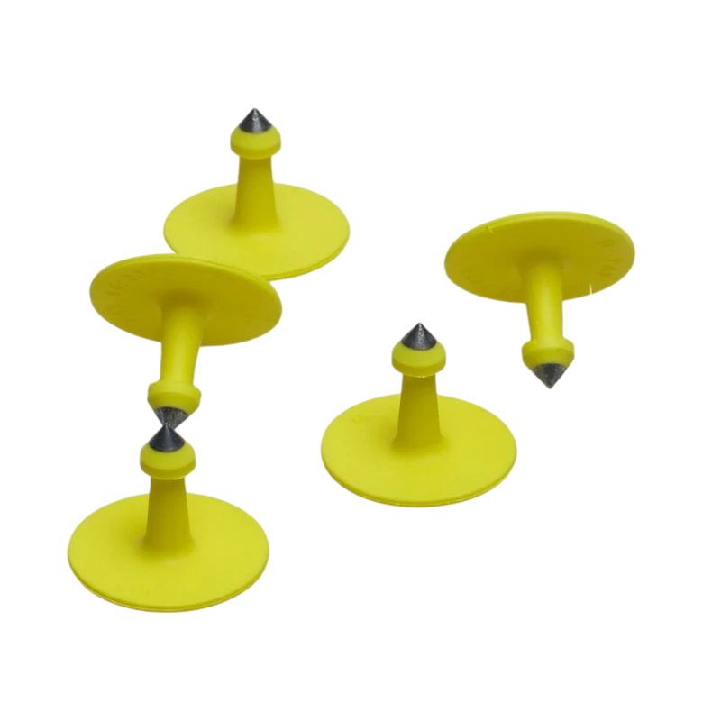 Allflex Small/Bouton man geel onbedrukt 100 stuks