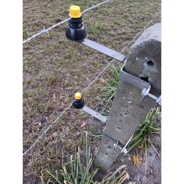 Isolatorsteunbeugel voor betonpaal - RVS