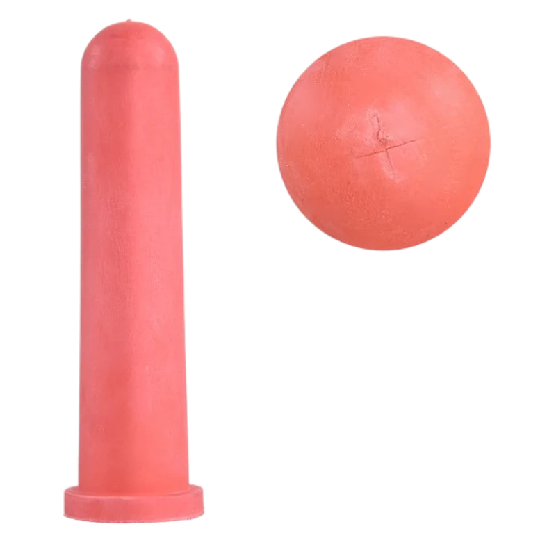 Kalverspeen Hiko 120 mm rood met kruissnede 5 stuks