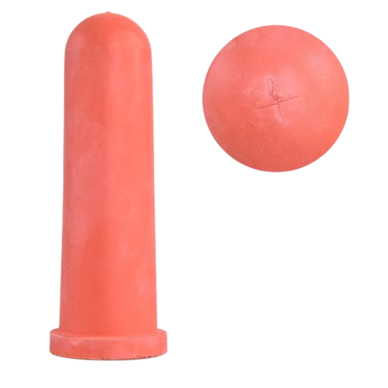 Kalverspeen Hiko 100 mm rood met kruissnede 5 stuks