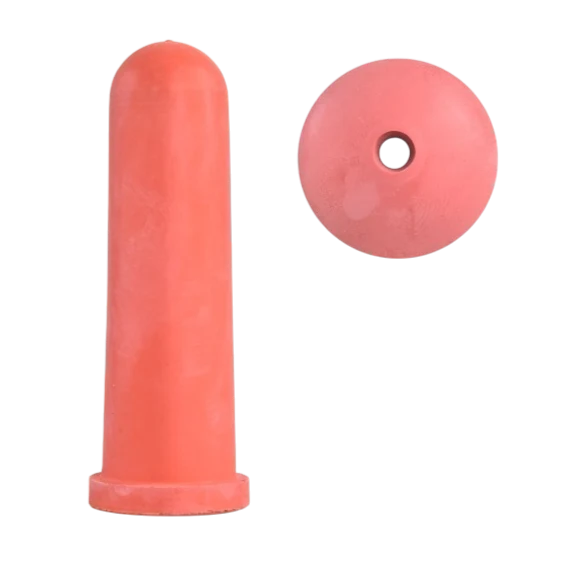 Kalverspeen Hiko 100 mm rood met 4 mm gat (5 stuks)
