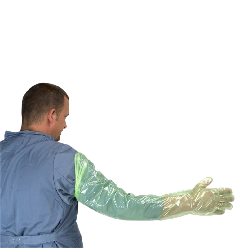 Inseminatie-/ opvoelhandschoen Krutex - Groen - 95cm (100 stuks)