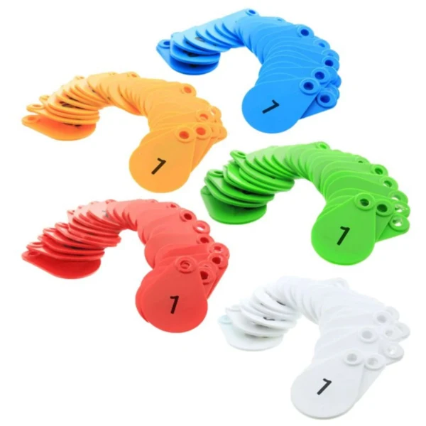 Nekplaatje genummerd - set 25 stuks - div. soorten