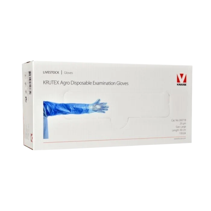 Inseminatie-/ opvoelhandschoen blauw - 100 stuks