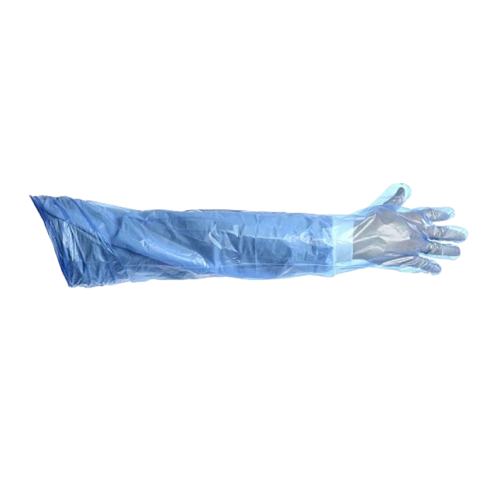 Inseminatie-/ opvoelhandschoen blauw - 100 stuks