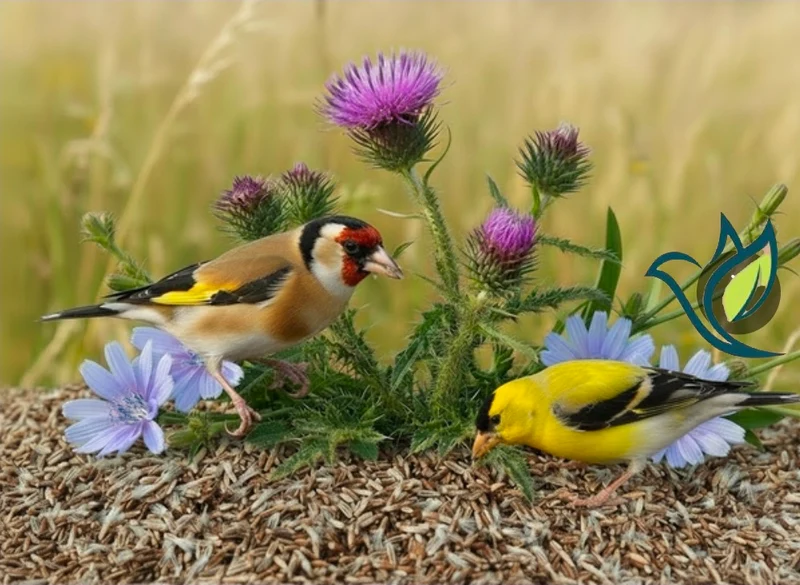 Mélange de chardon et de chicorée de qualité supérieure (1 kg) - Mélange d'herbes pour oiseaux