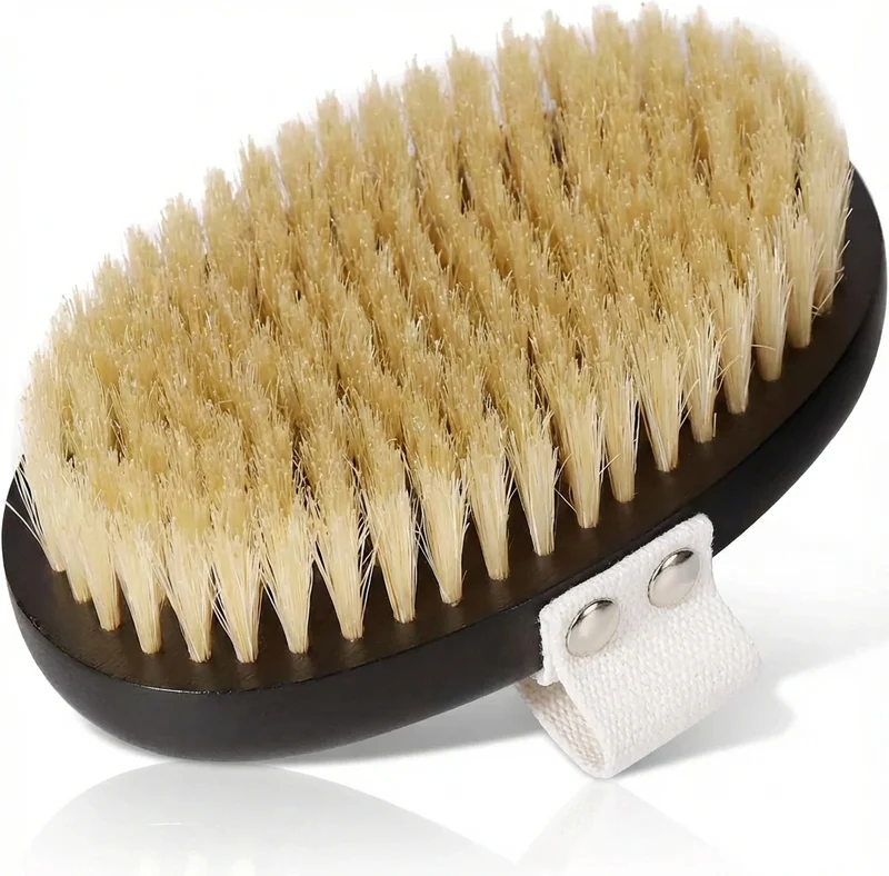 Brosse de pansage à poils naturels Monture bois