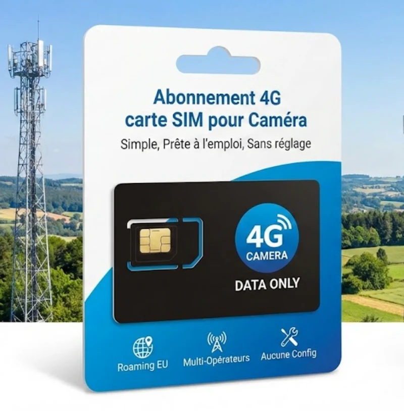 Abonnement 4G carte SIM pour Caméra