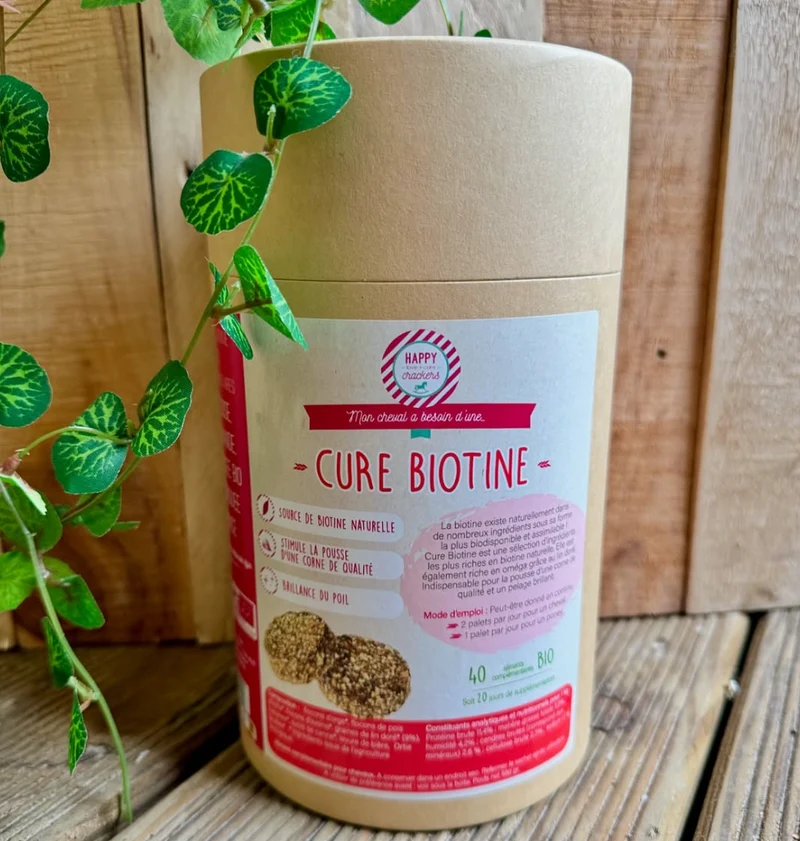 Cure de Biotine Bio pour sabots plus durs et pelage soyeux